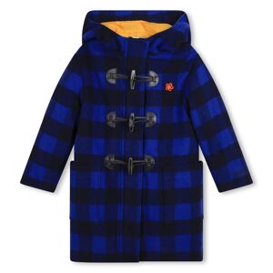 Kenzo KIDS Manteau à capuche en laine FILLE 4A Bleu Bleu 4A - Publicité