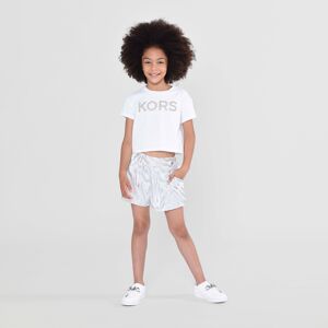 MICHAEL KORS Short zébré avec effiloché FILLE 5A Argent Argent 5A - Publicité