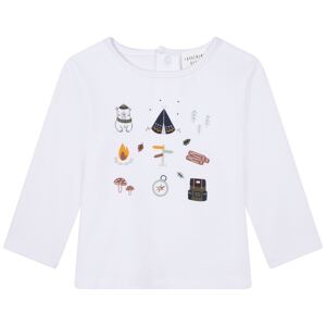 CARREMENT BEAU T-shirt en coton imprimé GARCON 12M Blanc Blanc 12M