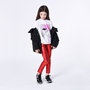 KARL LAGERFELD KIDS Pantalon enduit métallisé FILLE 5A Rouge Rouge 5A - Publicité