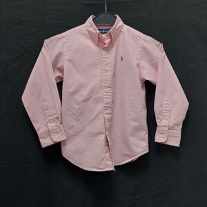 Chemise manches longues - 4 ans - rose - quadrillée - Ralph Lauren Rose - Publicité