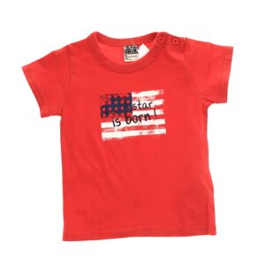 T-shirt manches courtes rouge imprimé drapeau États-Unis-Garçon- Tape à l'œil -9mois Rouge - Publicité