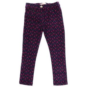 Pantalon velours violet imprimé fleurs roses - Fille- DPAM-2ans Violet - Publicité