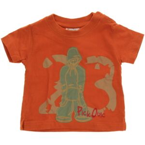 T-shirt manches courtes garçon orange imprimé - garçon -Pick ouic -3 mois Orange - Publicité