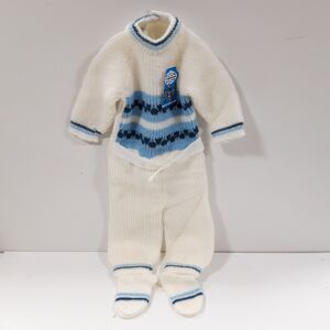 Ancien combinaison de bébé en tricot Artesania del punto - Publicité