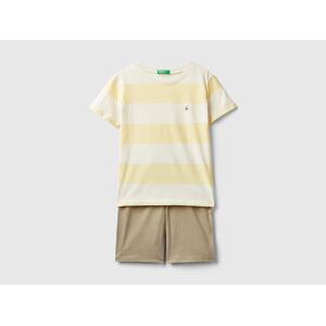 United Colors of Benetton Benetton, Pyjama Avec Haut Rayé, taille M, Vanille, Enfants - Publicité