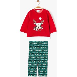 Pyjama 2 pièces velours spécial Noël avec motif Mickey bébé garçon - Disney Baby - 4 - rouge - DISNEY BABY rouge - Publicité