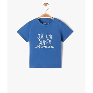 Tee-shirt manches courtes à message fantaisie bébé garçon - 3 - bleu - GEMO bleu - Publicité