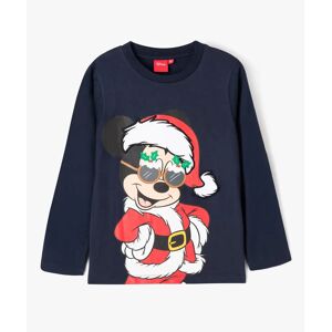 Tee-shirt à manches longues spécial Noël avec motif Mickey garçon - Disney - 6 - marine - MICKEY marine - Publicité