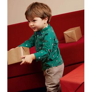 Chemise bébé garçon à motifs de Noël avec noeud papillon amovible - GEMO vert - Publicité