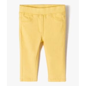 Pantalon bébé fille slim uni à taille élastiquée - 3 - jaune - GEMO jaune - Publicité