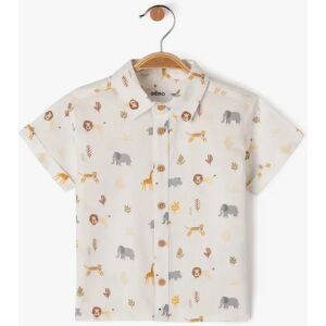 Chemise à manches courtes avec motifs bébé garçon - 4 - ecru - GEMO ecru - Publicité