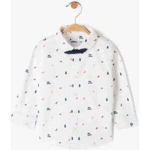 Chemise bébé garçon à motifs de Noël avec noeud papillon amovible - GEMO blanc - Publicité