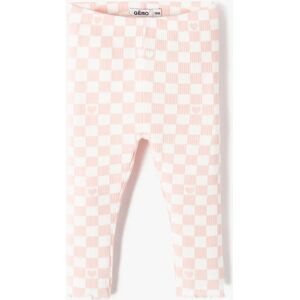 GEMO Legging bébé fille en maille côtelée à carreaux - 18M - rose - GEMO rose