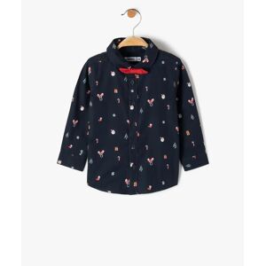Chemise bébé garçon à motifs de Noël avec noeud papillon amovible - GEMO marine - Publicité