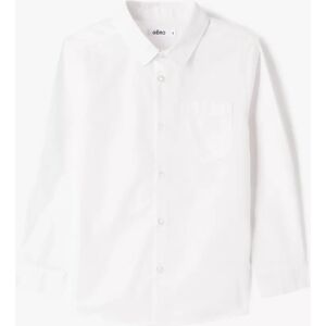 Chemise unie à manches longues garçon - 5 - blanc - GEMO blanc - Publicité