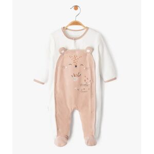 Pyjama en velours avec ouverture devant bébé - Petit Béguin - 3M - ecru - PETIT BEGUIN ecru - Publicité