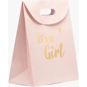 Sac cadeau bébé fille avec inscription scintillante - GEMO rose standard - Publicité