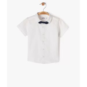 Chemise à manches courtes avec noeud papillon bébé garçon - GEMO blanc - Publicité