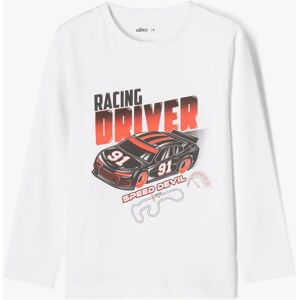 GEMO Tee-shirt à manches longues avec motif voiture de course garçon - 4 - blanc - GEMO blanc