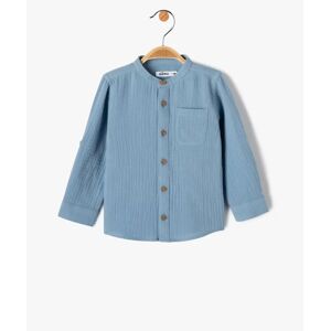 Chemise à manches longues en double gaze de coton bébé garçon - 18M - bleu - GEMO bleu - Publicité