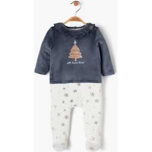 Pyjama velours spécial Noël bébé - 3M - bleu - GEMO bleu - Publicité