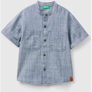 United Colors of Benetton Benetton, Chemise À Rayures En Chambray, taille 5-6, Bleu, Enfants - Publicité