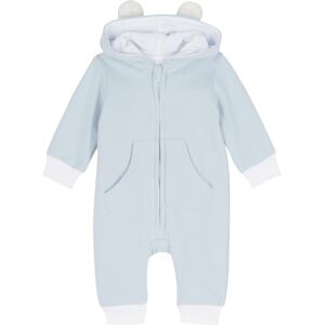 bonprix Combinaison sweat bébé avec capuche en coton bleu 68/74/56/62/92/98/80/86 - Publicité