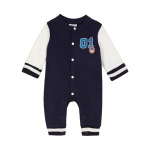 bonprix Combinaison sweat bébé en coton bleu 68/74/80/86/56/62/92/98 - Publicité