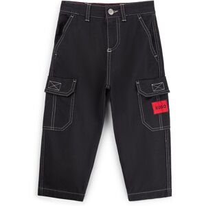 HUGO Pantalon cargo en coton stretch pour enfant avec étiquette logo rouge Noir 138 - Publicité