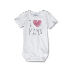 SANETTA Body enfant manches courtes coeur coton bio blanc