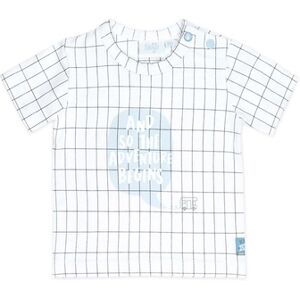 Feetje T-Shirt Happy Camper blanc a carreaux