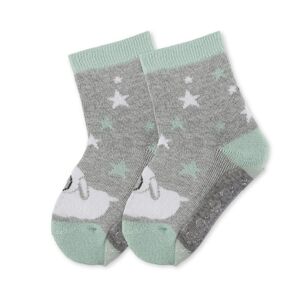 Sterntaler Chaussettes enfant a semelles Air Stanley mouton melange argente