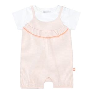 STACCATO grenouillere+chemise a rayures souples peach