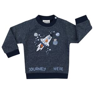 JACKY Sweatshirt SPACE JOURNEY bleu fonce melange