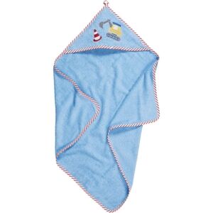 Playshoes Cape de bain enfant eponge chantier bleu