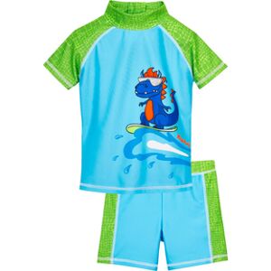 Playshoes Maillot de bain enfant 2 pieces anti-UV dinosaure bleu vert