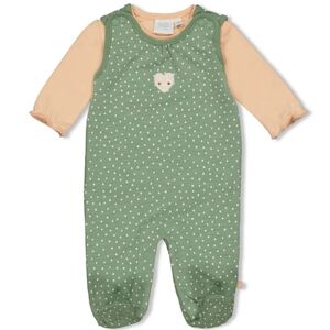 Feetje Ensemble grenouillere et body enfant manches longues Hearts vert 2 pieces