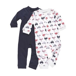 pink or blue Combinaison pyjama enfant bleu/blanc lot de 2