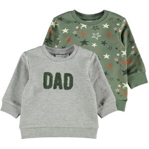 name it Lot de 2 sweatshirts Nbmsteve Agave Green