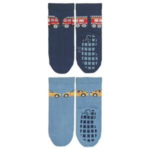 Sterntaler Chaussettes ABS pack de deux pompiers et voiture marine