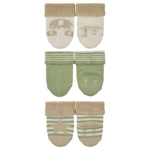 Sterntaler Chaussettes de bebe pack de 3 elephants ecru