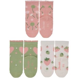 Sterntaler Lot de 3 chaussettes pour bebe fleurs rose pale