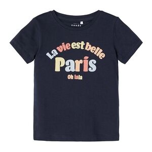 name it T-shirt enfant Nmfveen Paris Dark Sapphire