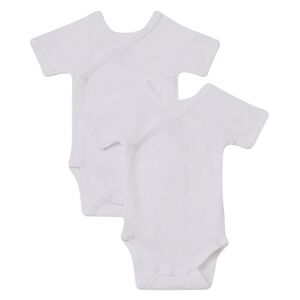 Petit Bateau Body bebe manches courtes uni coton blanc lot de 2