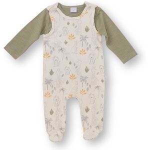 LITTLE Ensemble grenouillere Savannah Animals olive vert