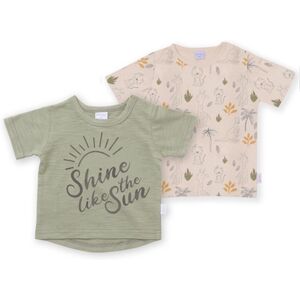 LITTLE T-shirt double pack Savannah olive green