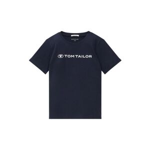 TOM TAILOR T-Shirt Logo Print Sky Capitaine Blue