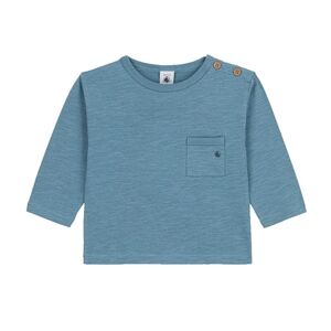 Petit Bateau T-shirt bebe manches longues coton bleu rover