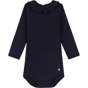 Petit Bateau Body bebe manches longues collerette bleu smoking